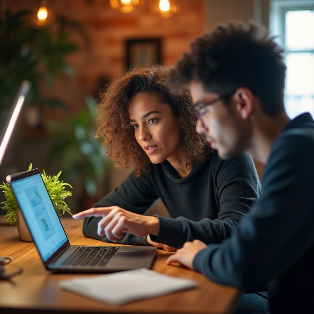 Mentor dando feedback a un estudiante
